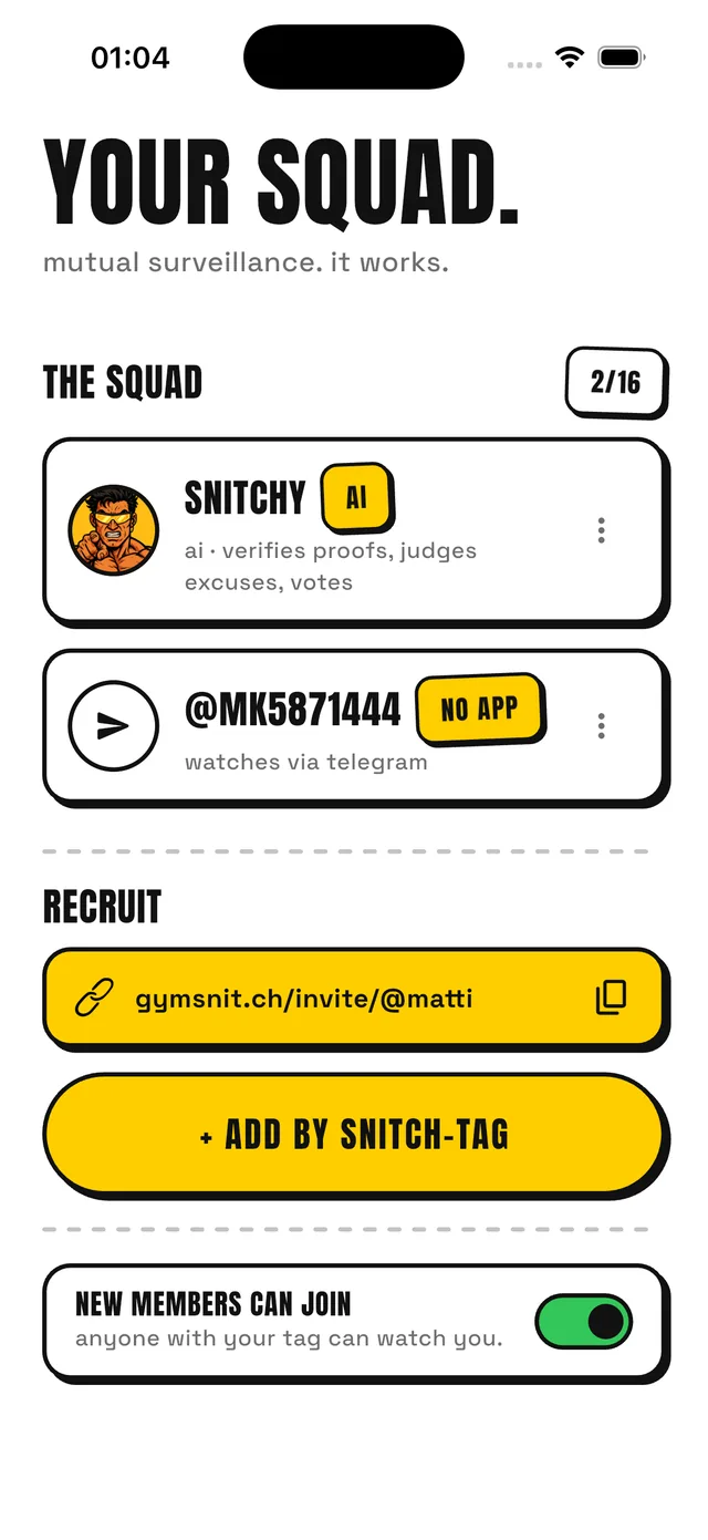 Your squad, including Snitchy the AI who verifies proofs